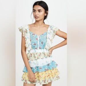 LoveShackFancy Phyllis Mini Ruffled dress size SMALL